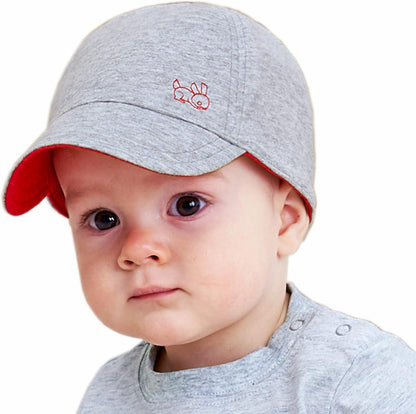Keepersheep Baby Reversible Baseball Cap Infant Sun Hat, Cotton Knit Soft Brim for Infant Toddler