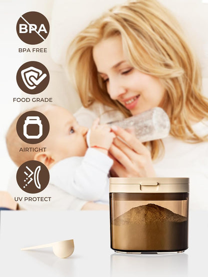 Travel Formula Container, 800ml BPA-Free Baby Formula Dispenser On The Go with Flip Top Lid