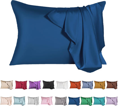 Mulberry Silk Pillowcase for Hair and Skin,Queen Size Cooling Silk Pillow Case with Hidden
