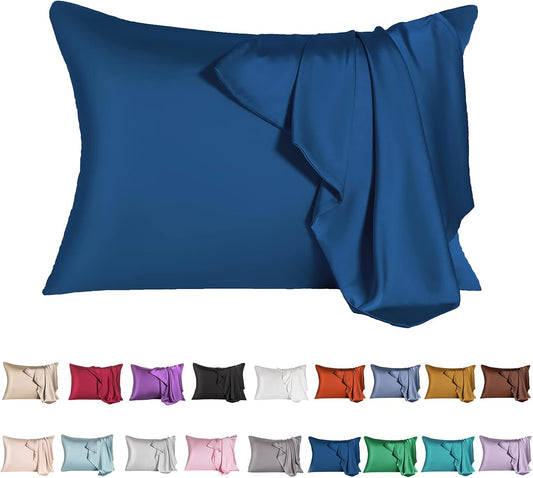 Mulberry Silk Pillowcase for Hair and Skin,Queen Size Cooling Silk Pillow Case with Hidden