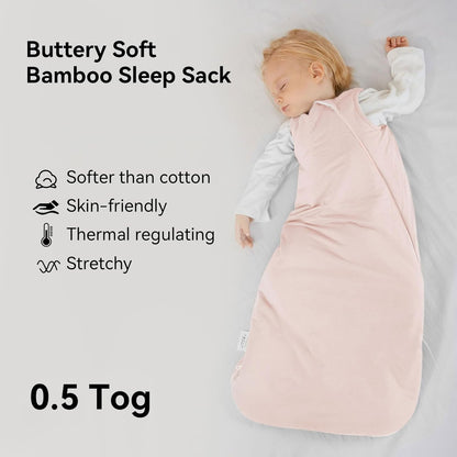 BubblePanda Rayon Made from Bamboo Sleep Sack 0-6 Months 0.5 Tog Soft Newborn Sleep Sack 3-6 Months