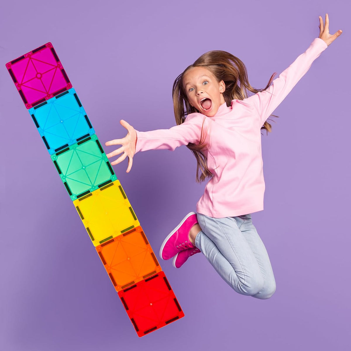 Gemmicc Magnetic Tiles, Deluxe 136 PCS Building Blocks Magnet Toys for Kids,3D Magnet Puzzles