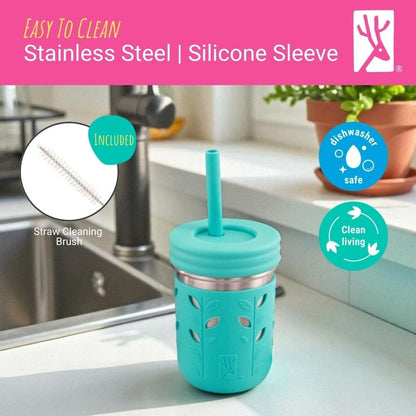 Elk and Friends 10oz Stainless Steel Kids + Toddler Drinking Cups | The Original Mason Jars with