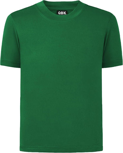 QBK 2T to Youth Neon Shirt Kids UPF 50+ Dry Fit Athletic Short Sleeve Rash Guard T Shirts for Boys