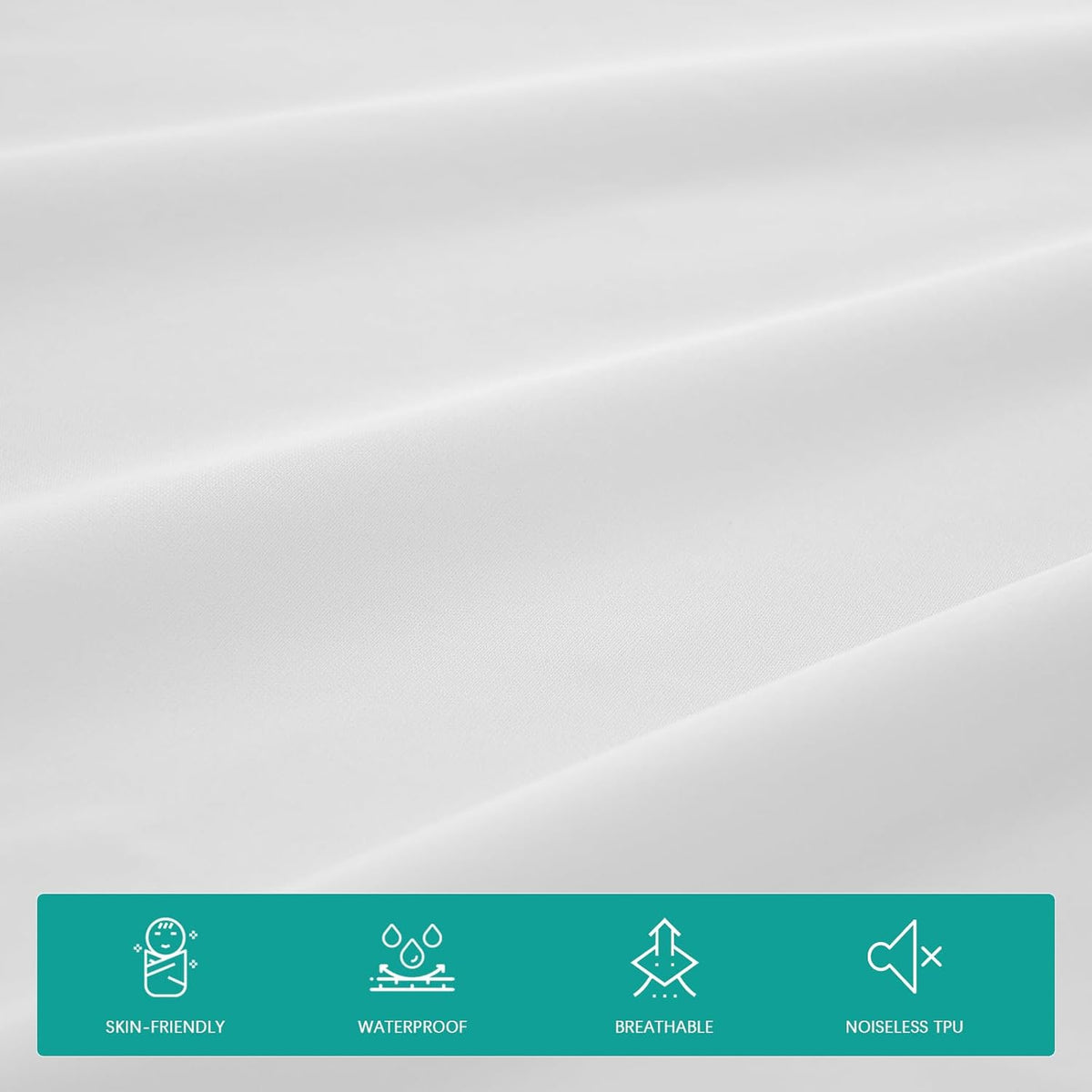 Crib Sheets Waterproof 2 Pack, Crib Mattress Protector, Toddler Fitted Crib Sheet Neutral, Ultra