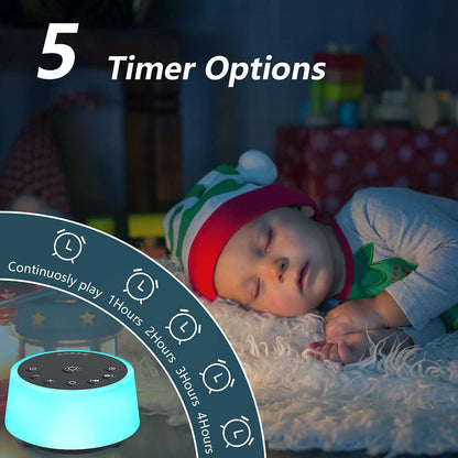Color Noise Sound Machines with 10 Colors Night Light 25 Soothing Sounds and Sleep White Noise