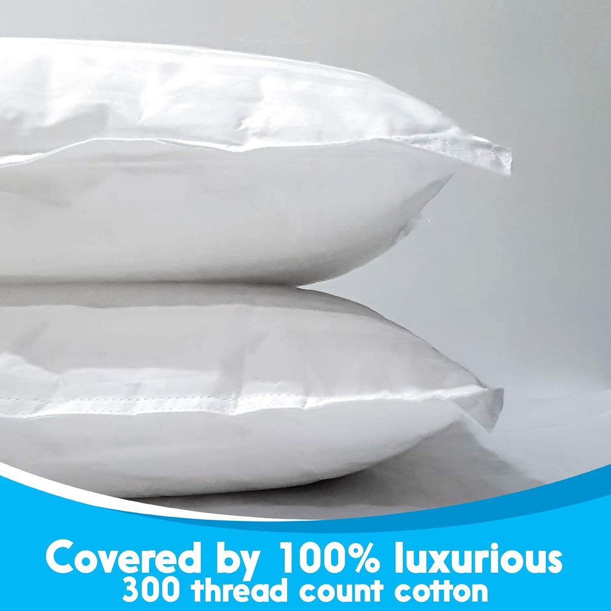 kinder Fluff Toddler Pillows (2pk) - The only Pillow for Kids 300T Cotton Shell & Down Alternative
