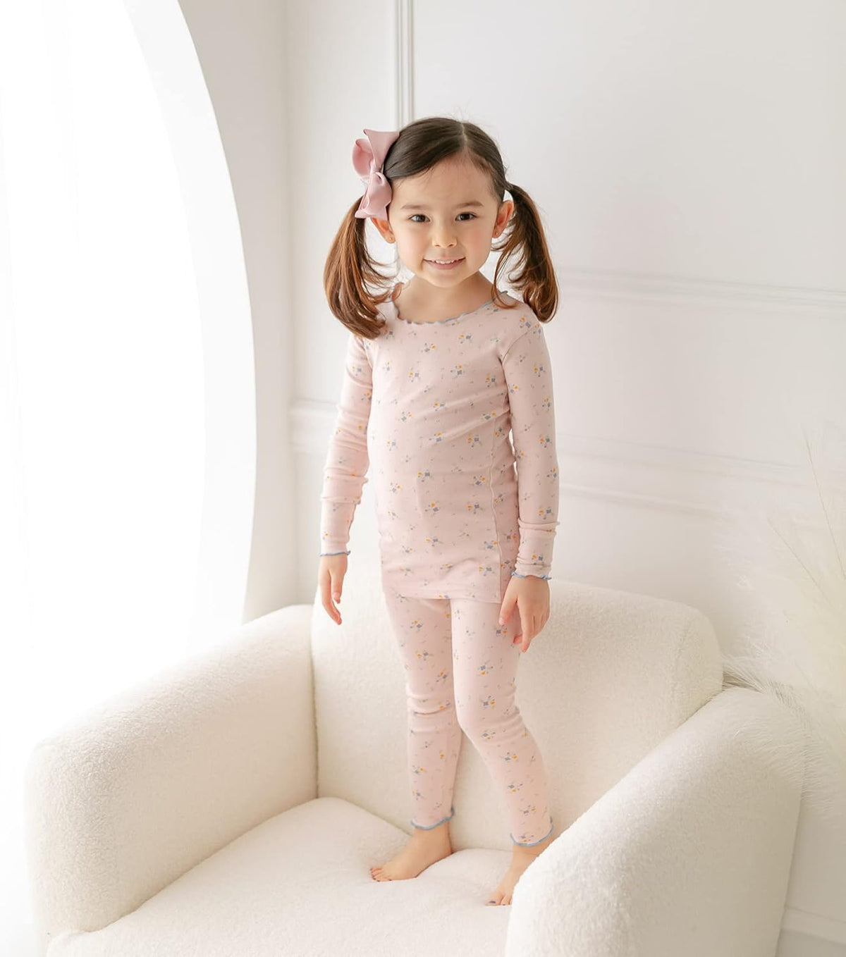 AVAUMA Baby Boy Girl Pajama Set 6M-7T Kids Cute Toddler Snug fit Flower Pattern Design Pjs Cotton