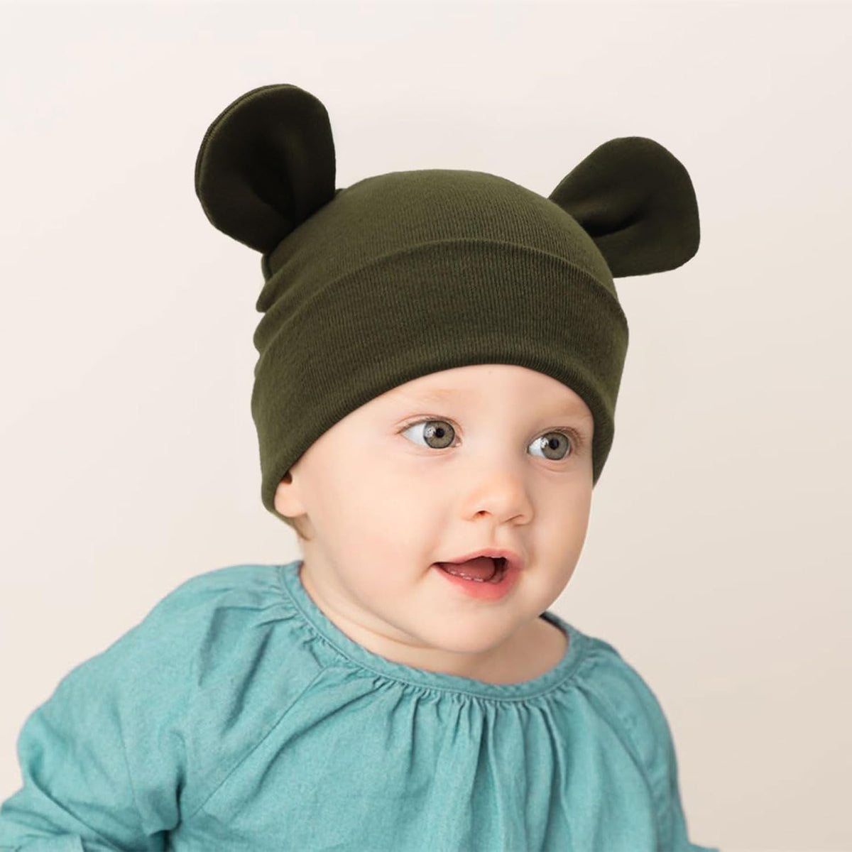 DRESHOW BQUBO 4 Pieces Baby Beanie Newborn Toddler Soft Cute Knit Hat Hospital Hats for Baby Boys