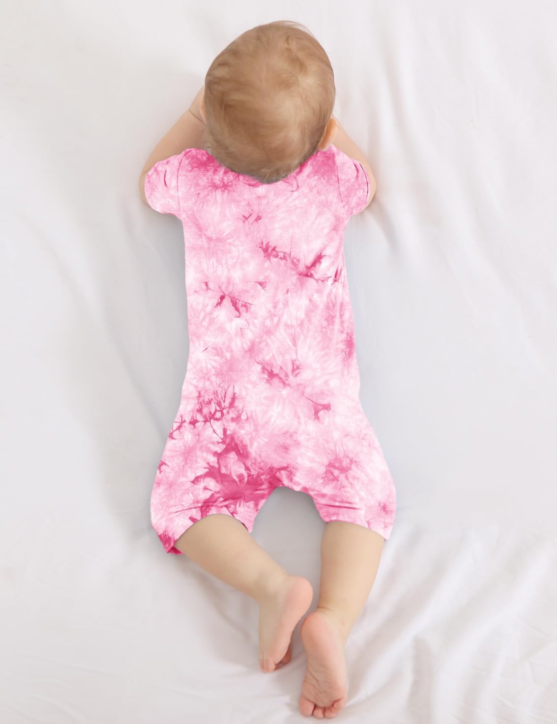 Jimonda Baby Girl Boys Rayon From Bamboo Pajamas 3 Pack Short Sleeve Footless Romper 2 Way Zipper