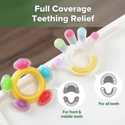 Haakaa Silicone Teether Combo, Baby Freezer Teething Toys, 2 Pack