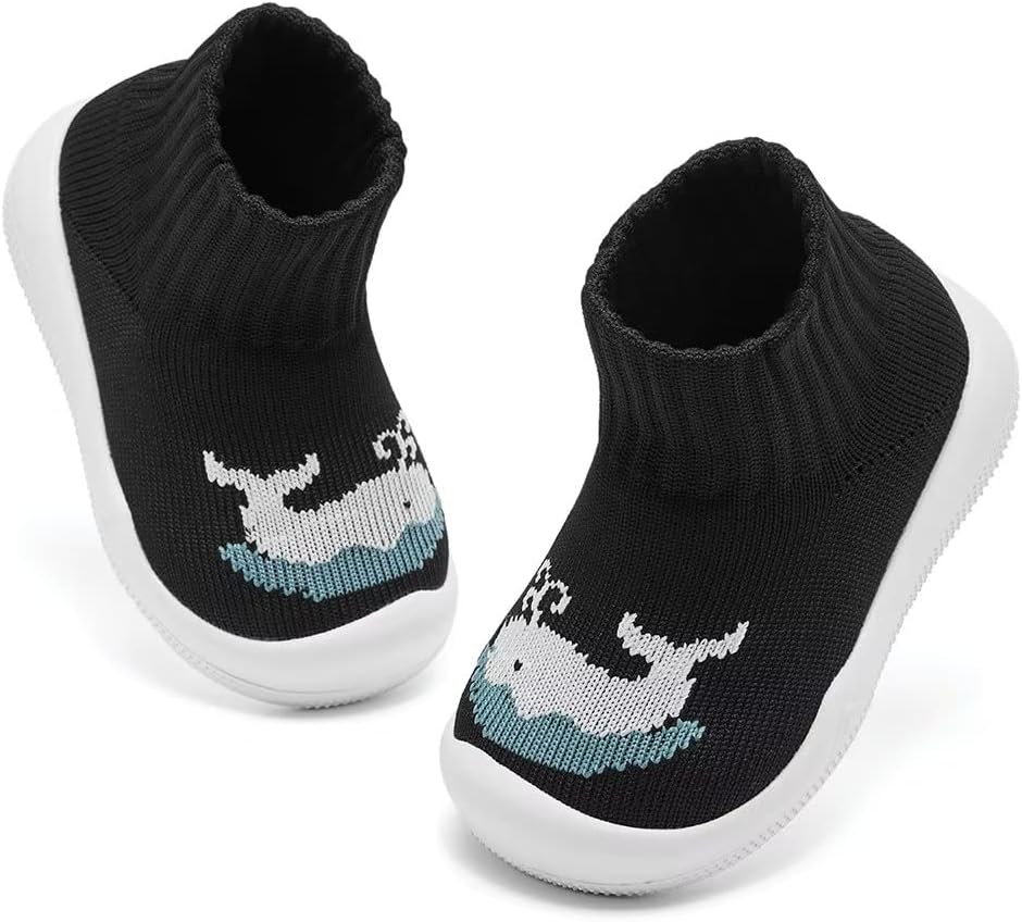 Eashi Baby Boy Girl Non-Skid Indoor Infant Walking Shoes Breathable Warm Elastic Sock Shoes with