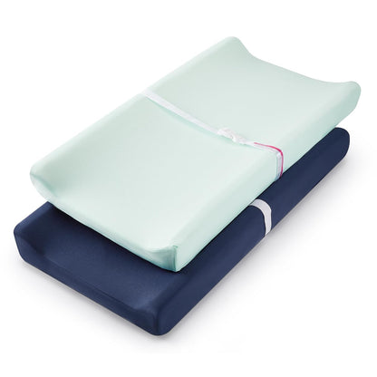 TILLYOU Changing Pad Cover Set in Soft Jersey Material - Fits 32"/34''x16 Contoured Pad for Babies