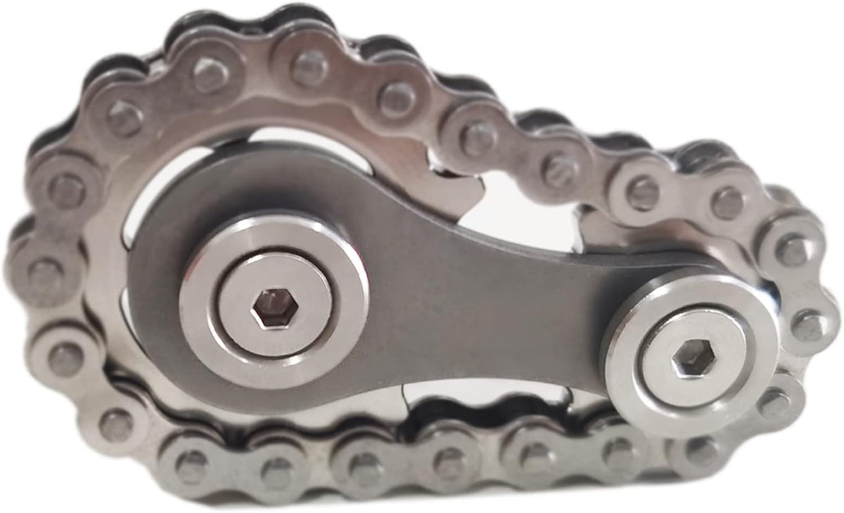 Sprocket Fidgets Chain Stainless Steel Fidget Cube Gears Linkage Bike Chain Novelty Fidget Block