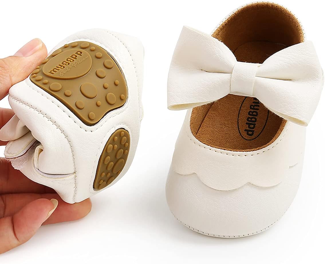 Baby Shoes Mary Jane Flats Non Slip Soft Sole Infant Toddler Sneakers First Walkers Party Christmas