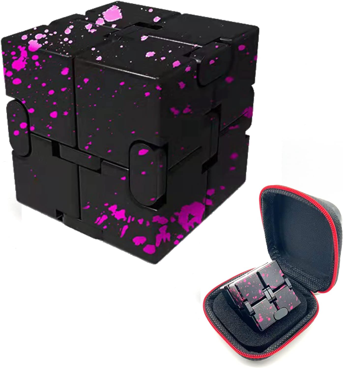 Metal Fidget Infinity Cube Toys for Men Gadgets Anxiety Stress Relief Aluminum Alloy Material