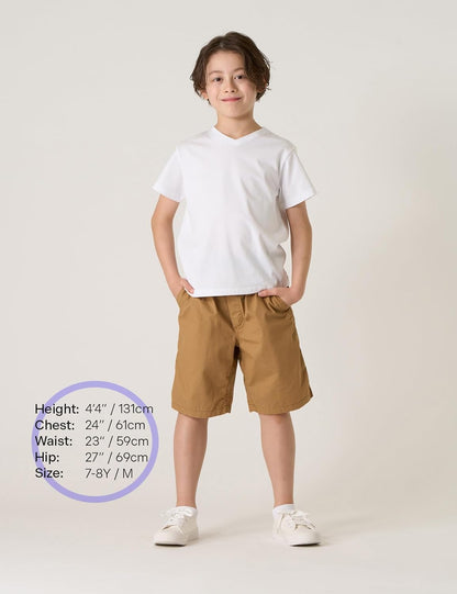LAPASA Kids T-Shirts Short Sleeve (4 Pack) 100% Cotton Plain Top Tees Boy & Girl Unisex Toddler
