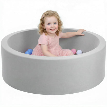 Wilwolfer Foam Ball Pit for Toddlers, Large Baby Ball Pit for Babies with Soft Memory Sponge