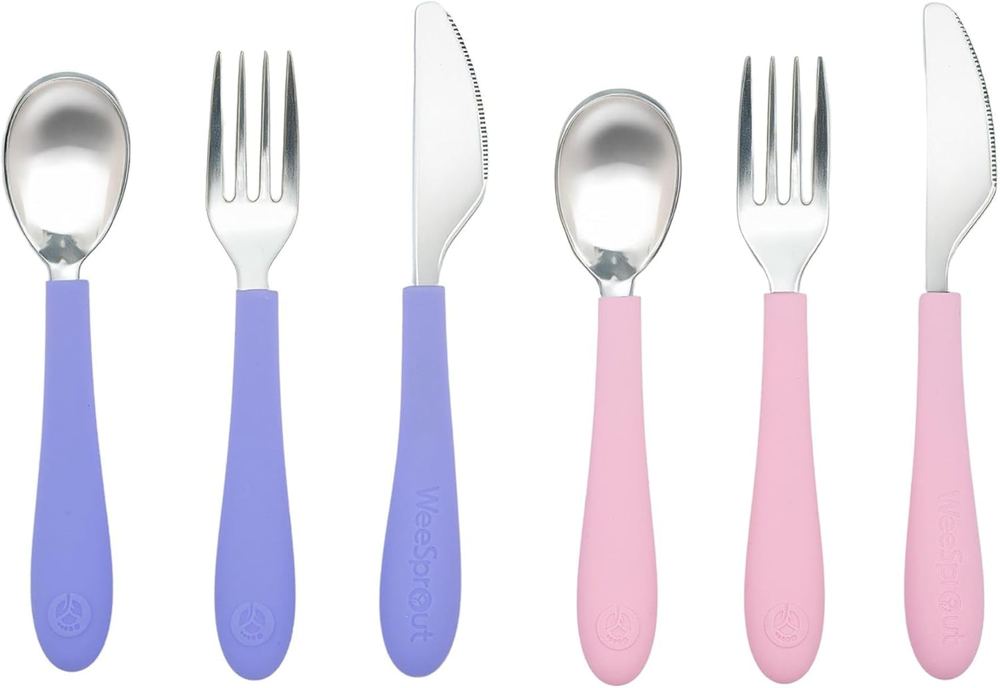 Kids Stainless Steel Utensils Set - Premium 18/8 Grade Silverware Kit - 2 Spoons, 2 Forks, and 2