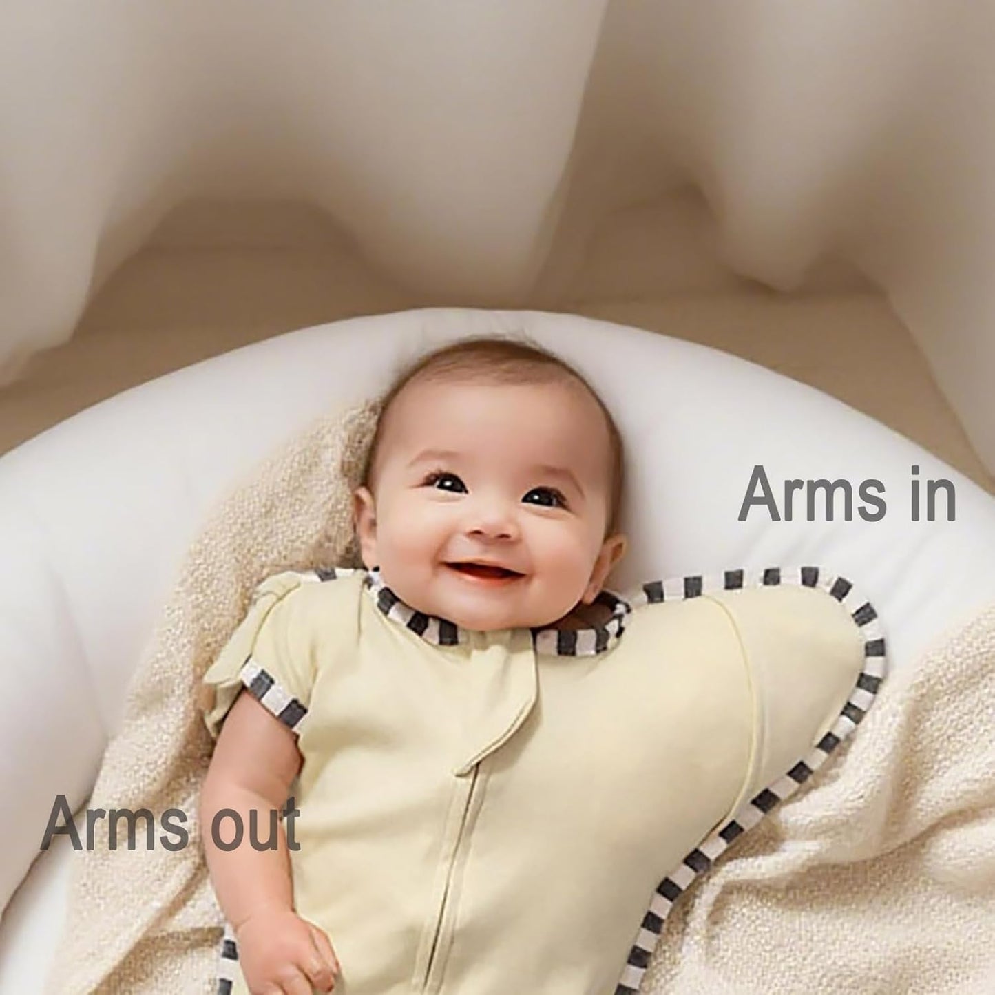 Baby Transition Swaddle 2-Pack, Newborn Sleep Sack, Arms Up Design (Arms In/Out), Infant Swaddle