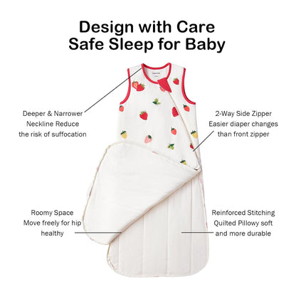 BubblePanda Rayon Made from Bamboo Sleep Sack 2t-3t 0.5 Tog Soft Lightweight Toddler Sleep Sack