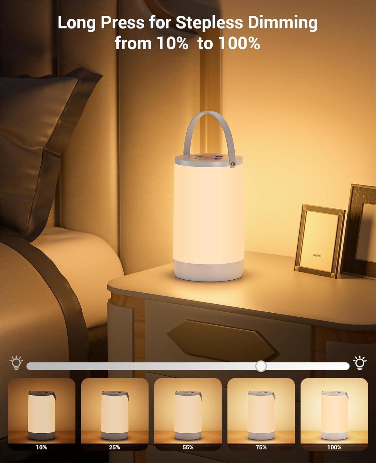 Night Light for Kids, Portable USB Night Lamp with 2200 mAh Battery, Bright Color Changing Light
