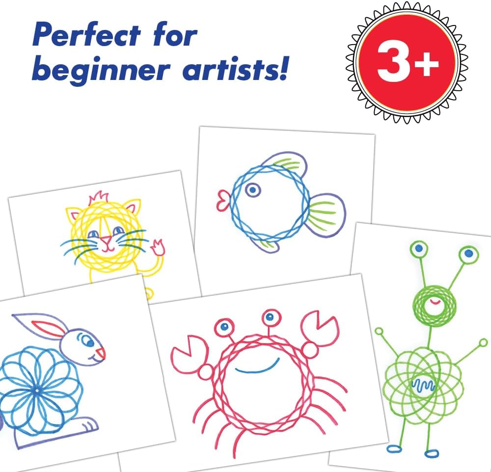 Spirograph Jr. — Jumbo Sized Gears Classic Retro Toy For Spiral Drawing Art Design Toy Kit for