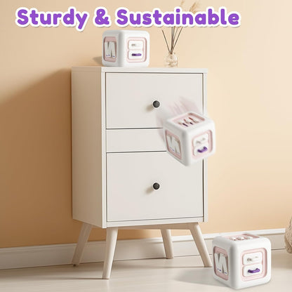 Busy Cube Toys for 1 Year Old Girl Gifts, Montessori for Baby Girl, Travel Sensory Toys for