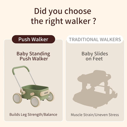 Kidpop PULA 2-in-1 Push and Pull-Along Wagon, Baby Push Walker for First Learner from 7 Month to 4