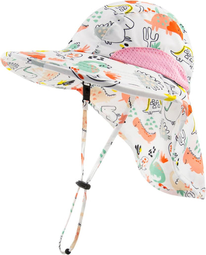 XIAOHAWANG Girls Sun Hat Baby Beach Hats Boys UPF 50+ Kids Summer Protection Cap Toddler Breathable