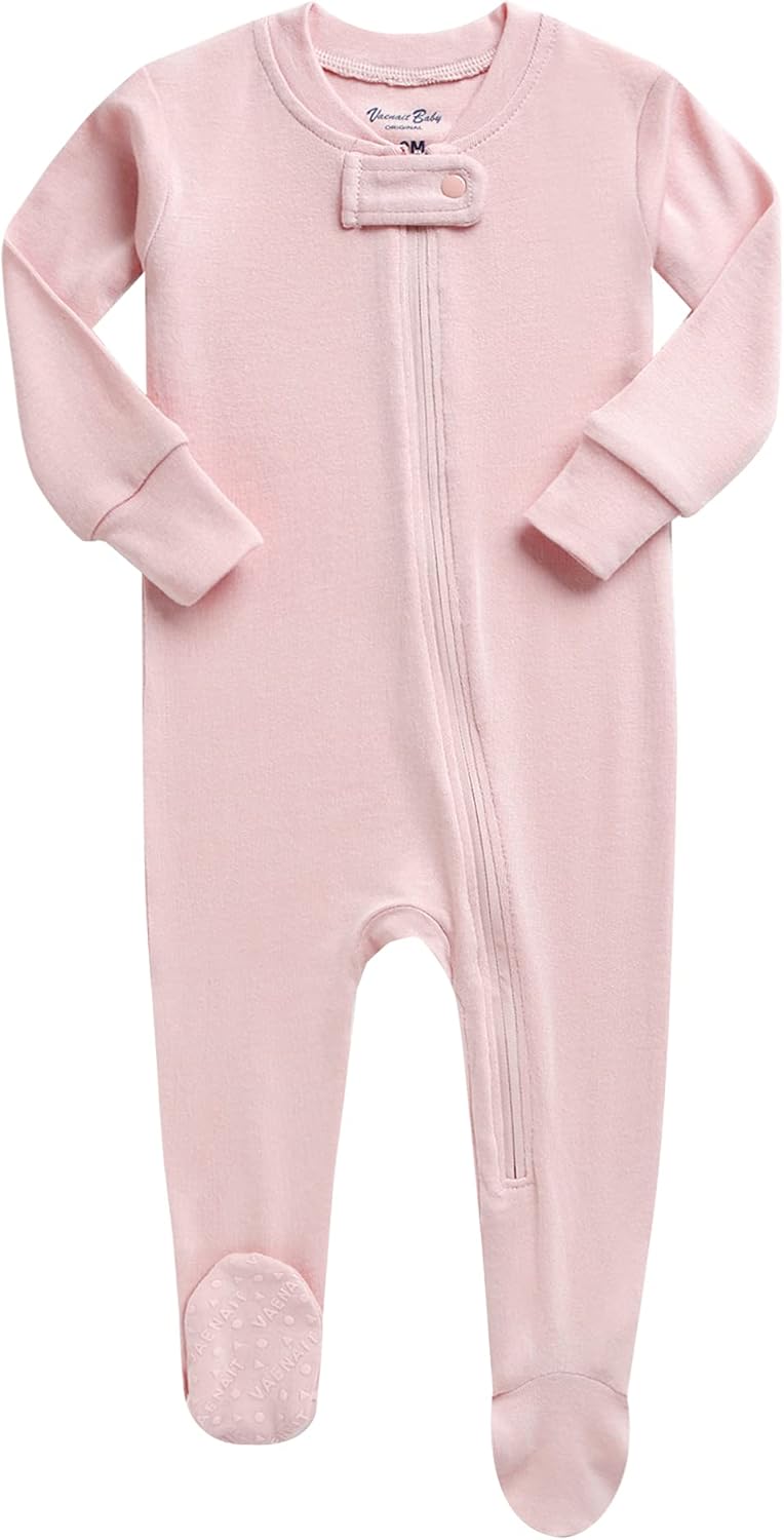 VAENAIT BABY Infant Toddler Boys Girls Footed One-Piece Sleep and Play Premium Modal Pajamas 1-2