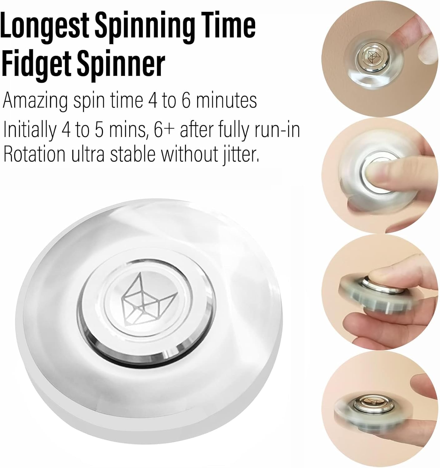 FREELOVE Metal Fidget Spinner for Adults, Stainless Steel Heavy Spinning Toys, Small Mini Fox Hand