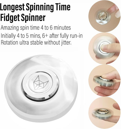 FREELOVE Metal Fidget Spinner for Adults, Stainless Steel Heavy Spinning Toys, Small Mini Fox Hand