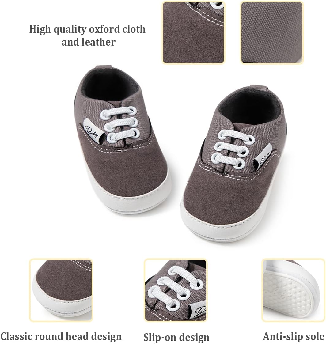 Morbido Infant Baby Boys Girls Canvas Sneaker Toddler Slip On Anti Skid Newborn First Walkers Candy
