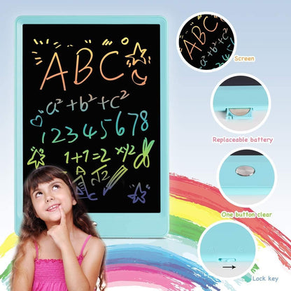 ORSEN 10 Inch LCD Doodle Board Writing Tablet for Kids - Colorful Drawing Pad and Educational Toy
