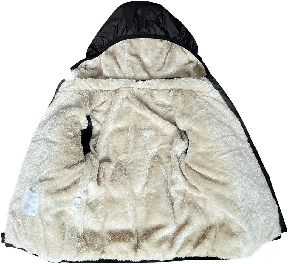 Baby Girls Boys' Winter Fleece Jackets With Hooded Toddler Cotton Dress Warm Lined Coat Outer