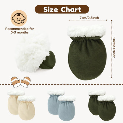 Cute Baby Mittens Newborn, No Scratch Baby Boy Mittens, Baby Girl Hat Gloves for Toddlers, Infant