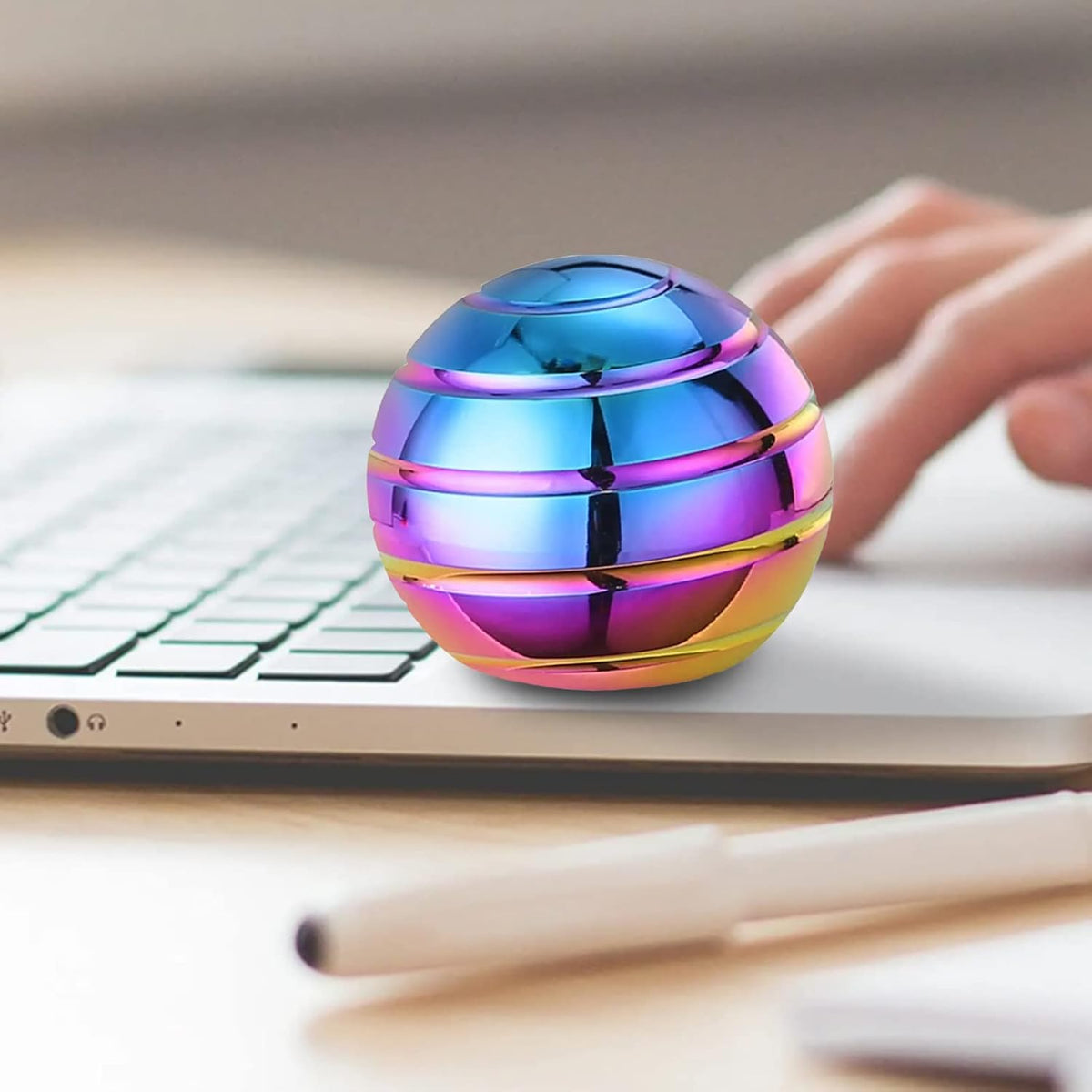 Kinetic Desk Toys, Fidget Toys Kids Adults, Adults Office Desk Toys, Metal Kinetic Fidget Spinners