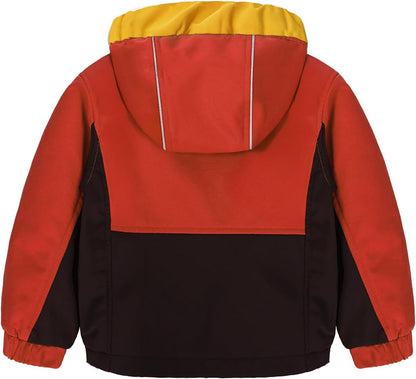 GEMYSE Toddler Boys Jacket Water repellent Baby Kids Windbreaker Jacket Fleece Toddler Coat Spring