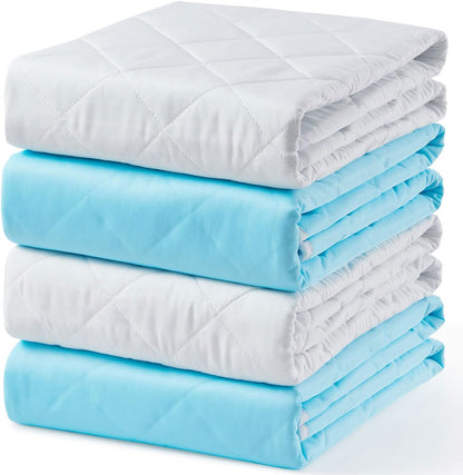 KANECH Washable Waterproof Incontinence Bed Pads - 30"x34"(4Pack) - Heavy Absorbency Reusable
