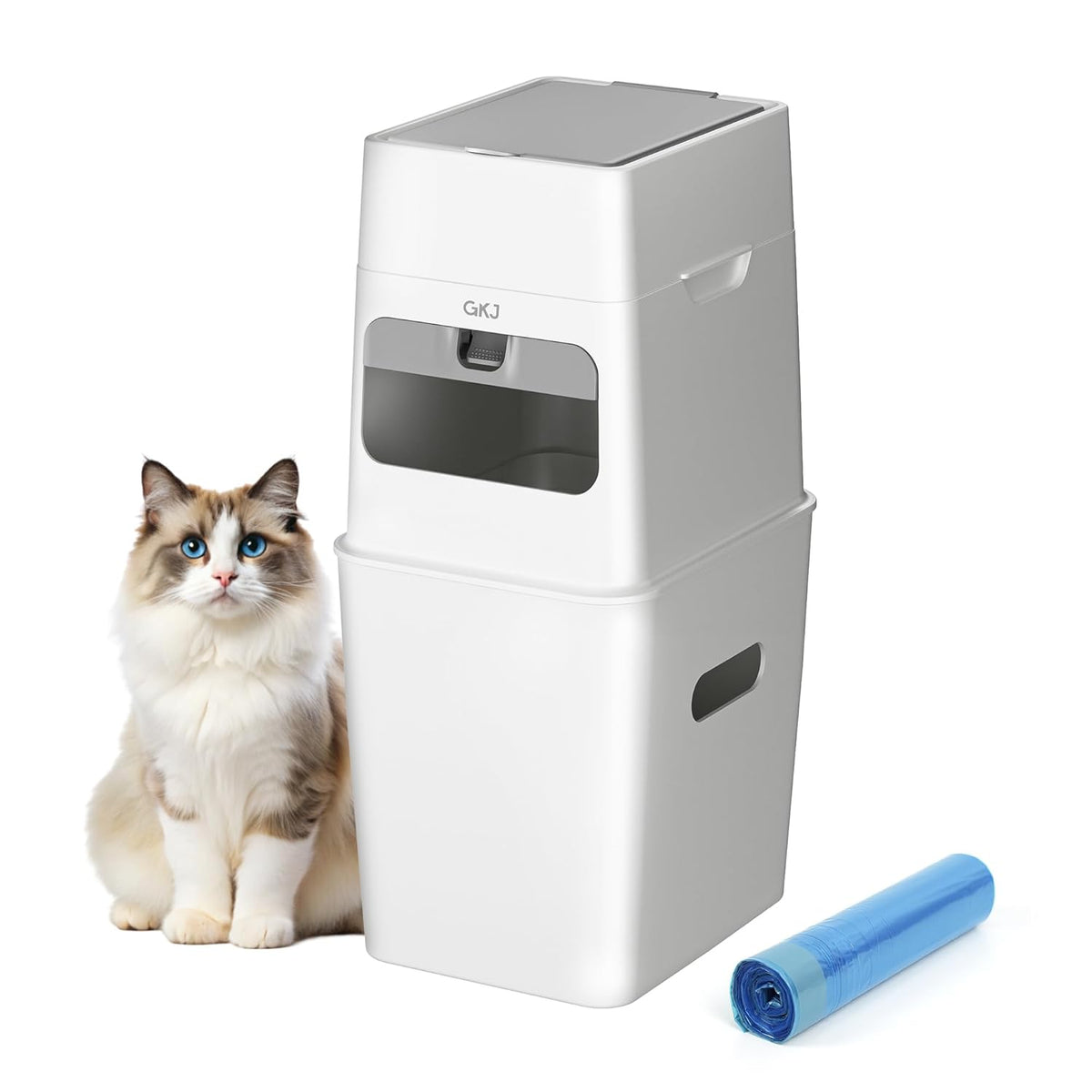 GKJ Cat Litter Trash Can, Cat Litter Disposal Bin | Garbage Disposal Diaper Pail | No Smell Cat