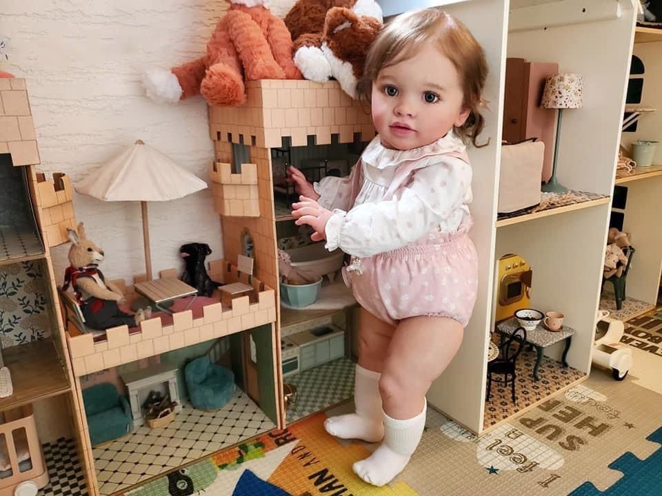 KAWAYII 26 Inch Lifelike Reborn Baby Doll Realistic Newborn Princess Girl Doll Soft Vinyl Handmade