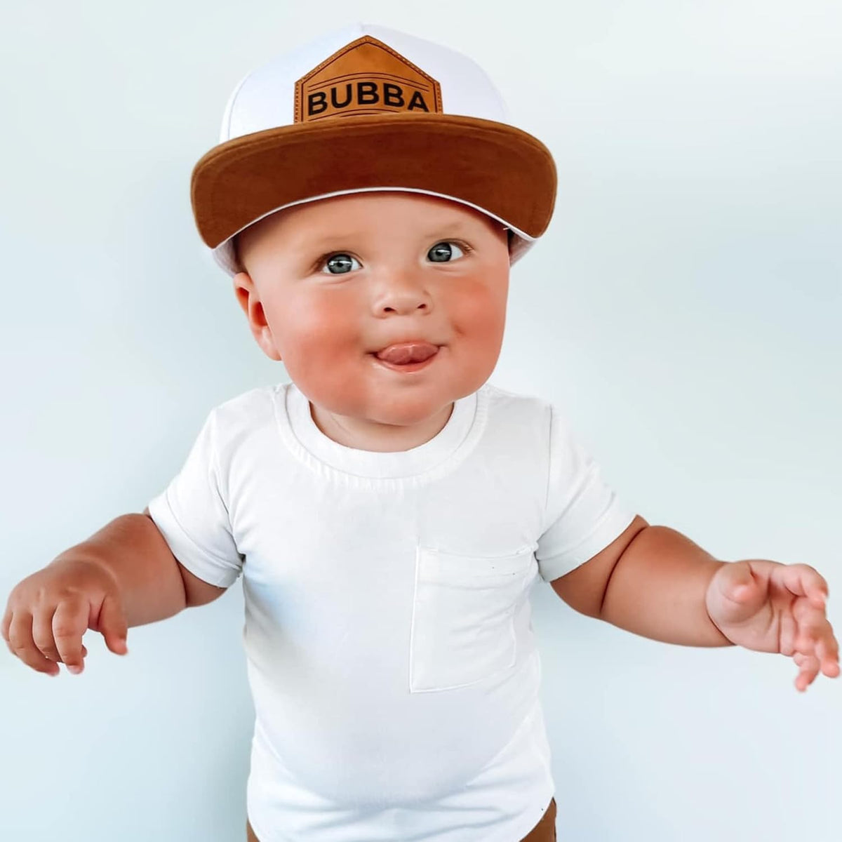 Baby Hats - Baseball Hat, Newborn Youth Flat Brim Mesh Trucker Surf Skate Bubba Bro Fitted Beach