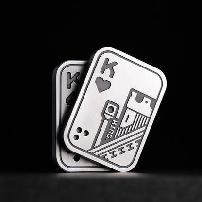 New Decompression Metal Poker Fidget_Slider，Manually Rotate Adult Office Decompression Toys to