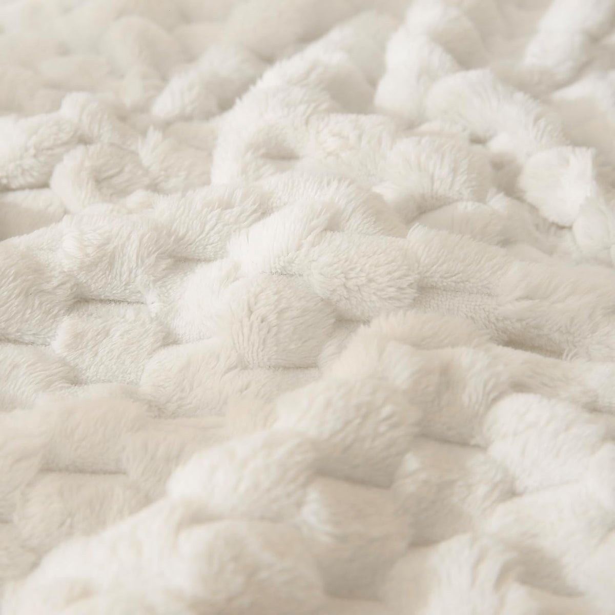 HOMRITAR Flannel Fleece Fluffy Fuzzy Blanket for Baby 3D Jacquard Soft Warm Plush Bed Blankets for