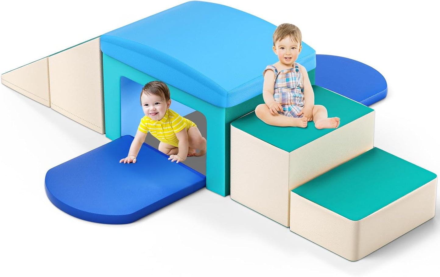 SURPCOS Foam Climbing Blocks for Toddlers - Soft Play Set for Toddlers 1-3 - Climbing Toys - Baby