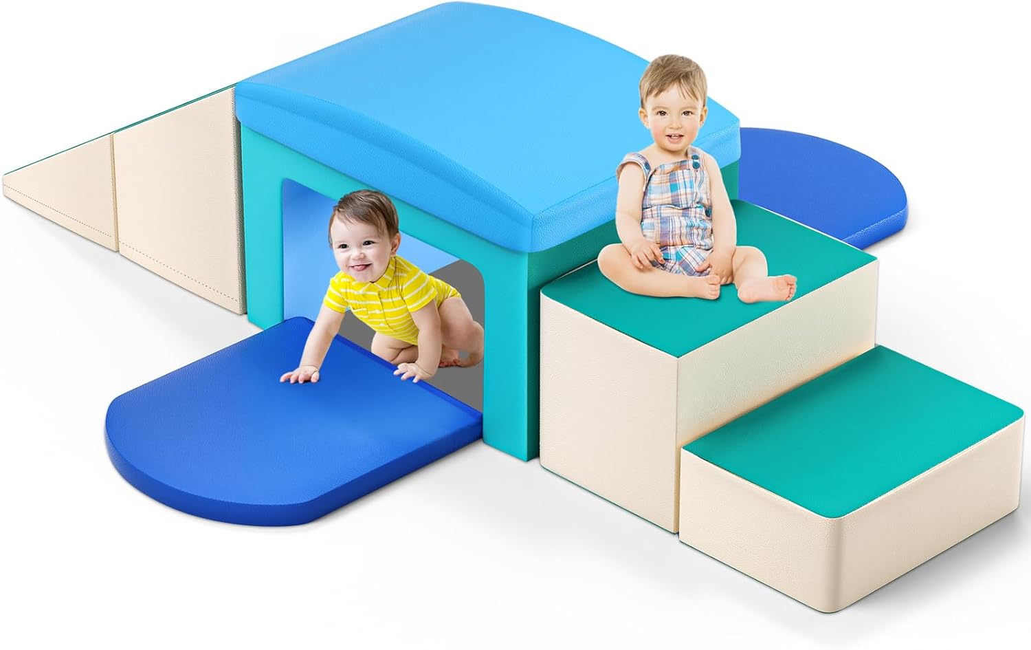 SURPCOS Foam Climbing Blocks for Toddlers - Soft Play Set for Toddlers 1-3 - Climbing Toys - Baby