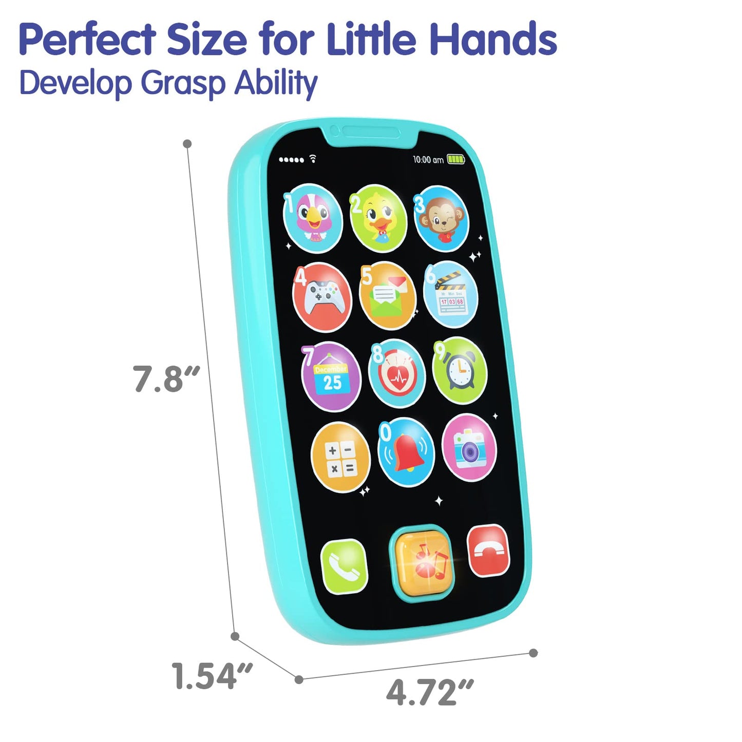 Toys for 1 Year Old Boy, 15 Functions Phone Baby Toys 6-12 Months, Baby Cell Phone 12-18 Months