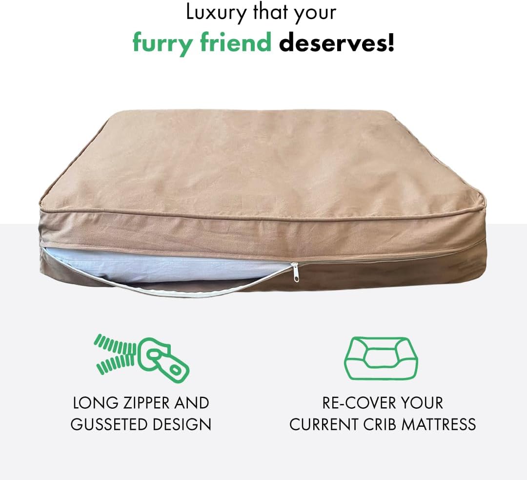 Molly Mutt Large Crib Mattress Cover - Wild Horses Print - Measures 27”x52”x5”- 100% Cotton