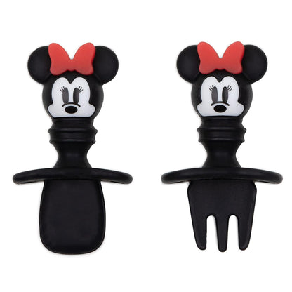 Bumkins Disney Baby Utensils Set, Chewtensils Silicone Spoons for Dipping, Self-Feeding, Baby Led